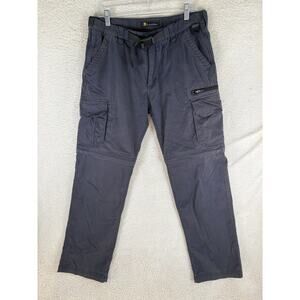 BC Clothing Convertible Pants Mens Medium Blue Cargo Pocket Hiking Outdoor